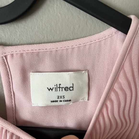 Wilfred Blush Pink Daydreamer Pleated Mini Dress - Picture 4 of 5